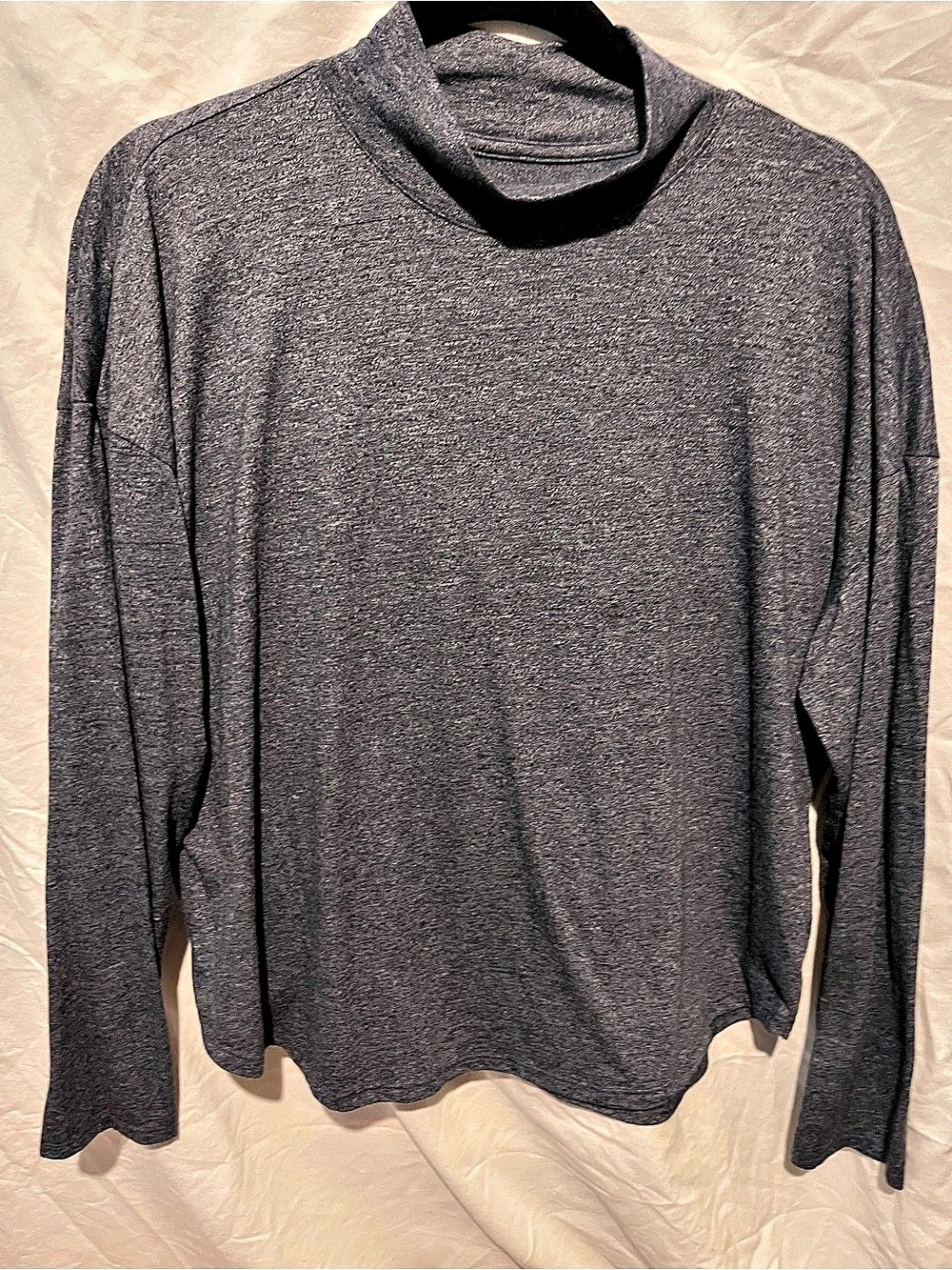 Rachel Zoe Long Sleeve Mock Neck Top in Gray Size XL Like New